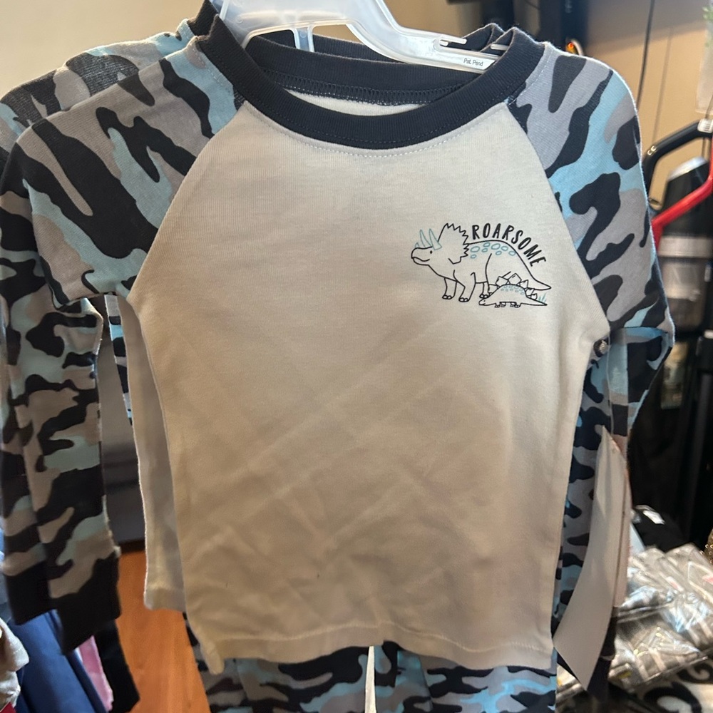 Camo Dinosaur Pajama Set